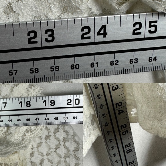 Sezane Stessy Blouse Ecru Top Size 46 French US 14 Ruffle Lace Romantic Minimal - Picture 11 of 15